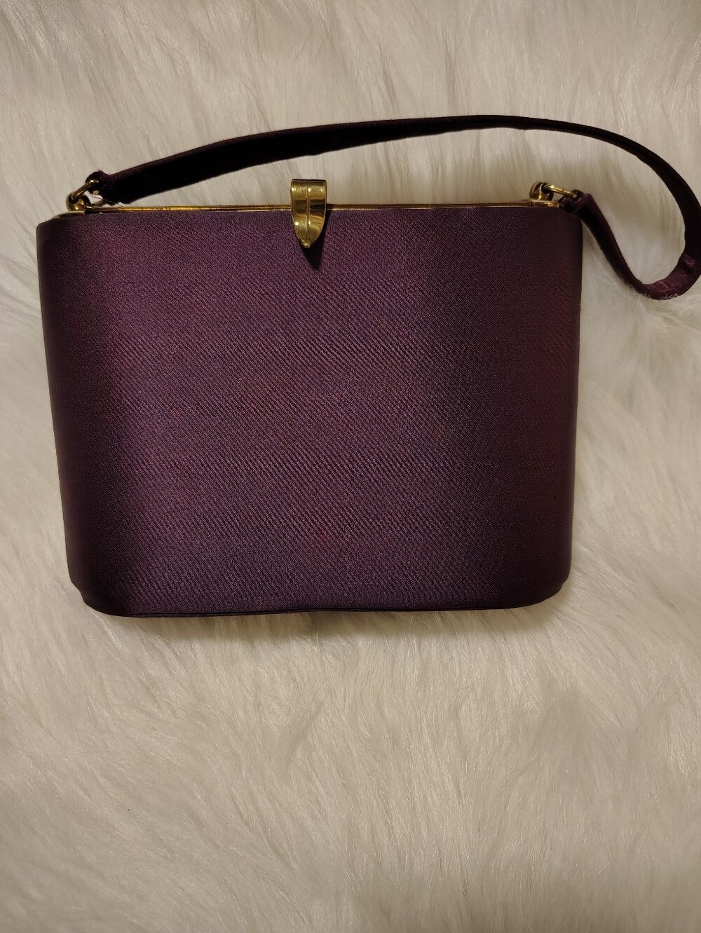 Vtg. INGBER Purple Satin Handbag